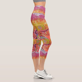 Leggings Capri Arte abstracto
