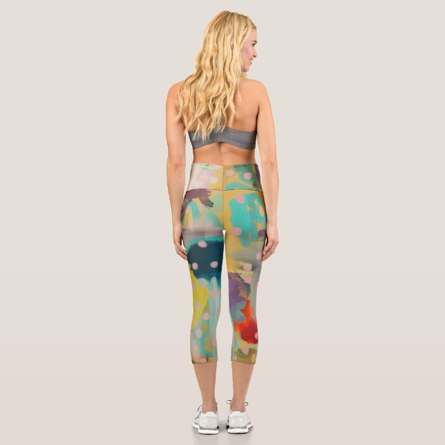 Leggings Capri Arte abstracto (Reverso)