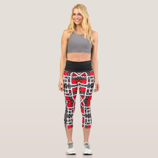 Leggings Capri Arte caleidoscópico del volumen dieciséis