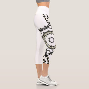 Leggings Capri Arte caleidoscopio del primer volumen tres