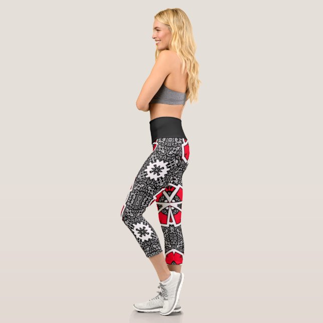 Leggings Capri Arte caleidoscopio del volumen dieciséis (Izquierda)