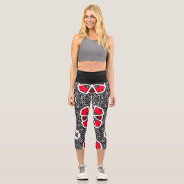Leggings Capri Arte caleidoscopio del volumen dieciséis