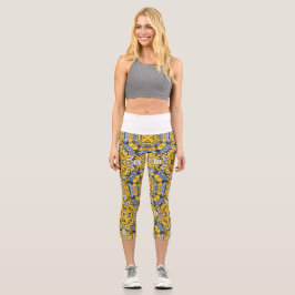 Leggings Capri Arte caleidoscopio del volumen once