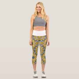 Leggings Capri Arte caleidoscopio del volumen once
