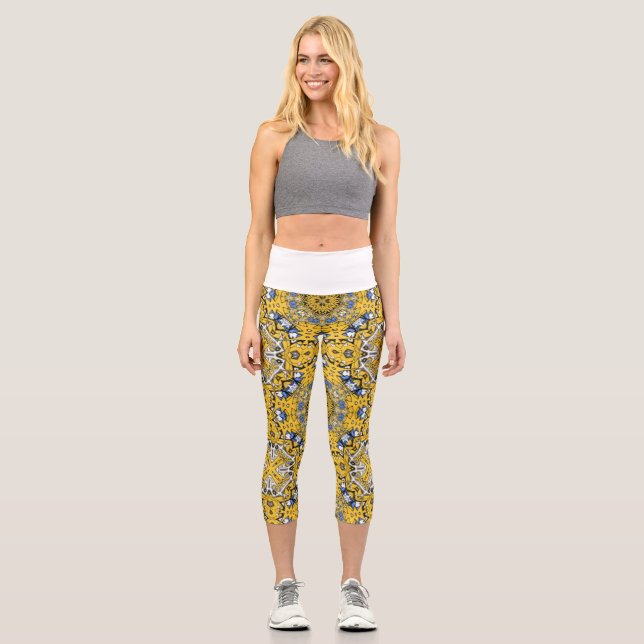 Leggings Capri Arte calidoscopio del volumen once (Anverso)