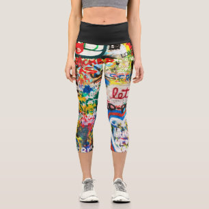 Leggings Capri Arte Callejero Graffiti de Amor Hogar Corazón Colo