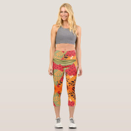 Leggings Capri Arte colorido multicolor abstracto