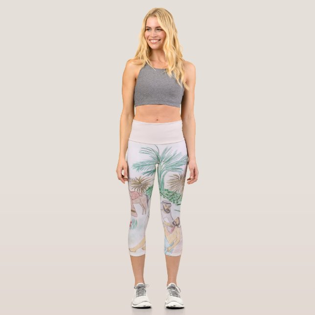 Leggings Capri Arte cristiano El buen samaritano (Anverso)
