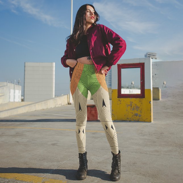 Leggings Capri Arte cultural azteca (Subido por el creador)