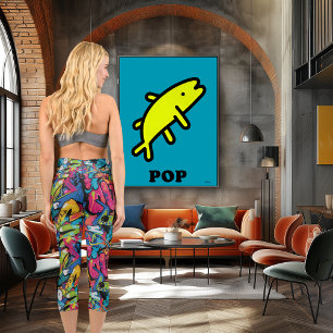 Leggings Capri Arte de grafiti vibrante: diseño audaz y dinámico