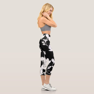 Leggings Capri Arte elegante de la línea Magnolia - Floral Minima