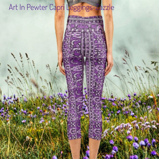 Leggings Capri Arte En Pewter (Subido por el creador)