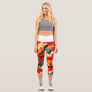 Leggings Capri Arte fluido vibrante