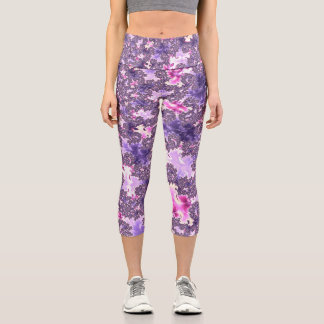 Leggings Capri Arte fractal en espiral pastel groovy boho funky t