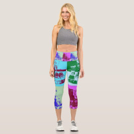 Leggings Capri Arte pop de pallet artístico