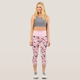 Leggings Capri Artista de Maquillaje Glamurosa Inspirada en la Be