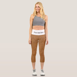 Leggings Capri aspecto de cuero sintético