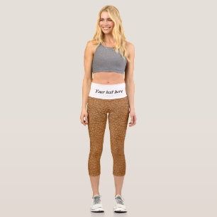 Leggings Capri aspecto de cuero sintético