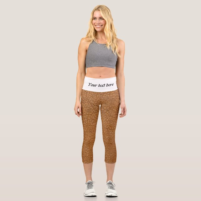 Leggings Capri aspecto de cuero sintético (Anverso)
