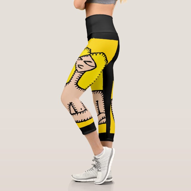Leggings Capri Astrología Zodiac Gemini Rótulo Cumpleaños HWCL (Izquierda)