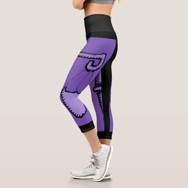 Leggings Capri Astrología Zodiac Libra Rótulo Cumpleaños HWCL (Izquierda)