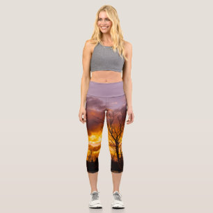 Leggings Capri Atardecer al lado del lago - Yoga