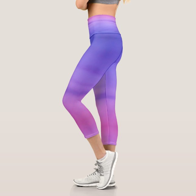 Leggings Capri atardecer de primavera Capris de alta Waisted (Izquierda)