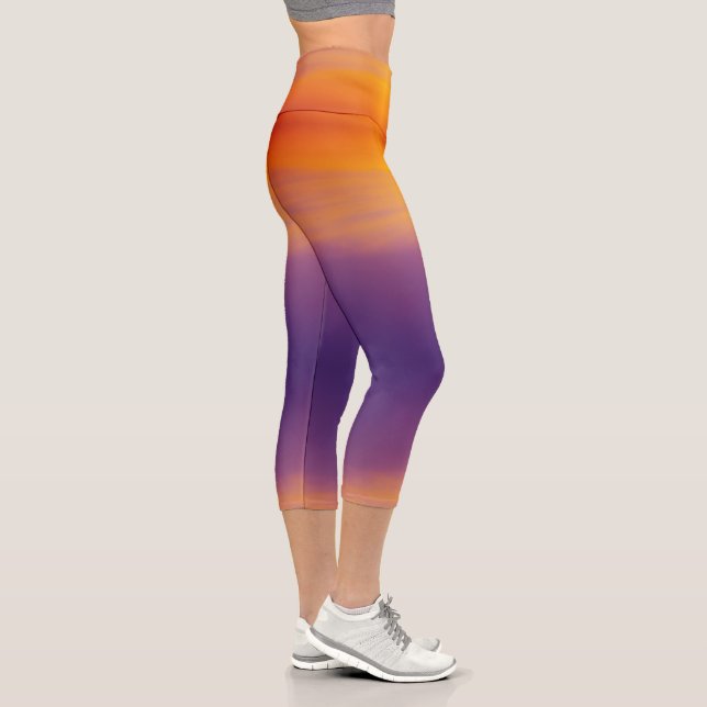 Leggings Capri atardecer de verano Alto Waisted Capris (Derecha)
