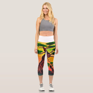 Leggings Capri Atardecer en una colina
