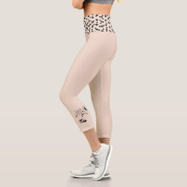 Leggings Capri Atlético felino de alta cintura-AM