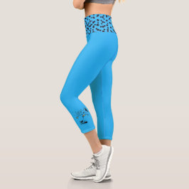 Leggings Capri Atlético felino de alta cintura-MMB