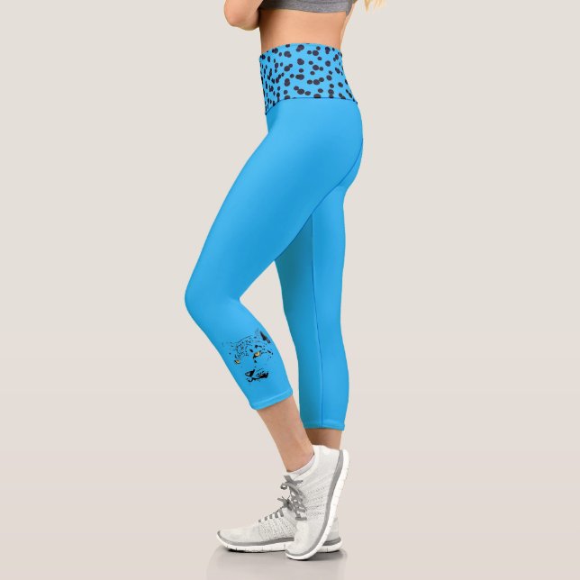 Leggings Capri Atlético felino de alta cintura-MMB (Izquierda)
