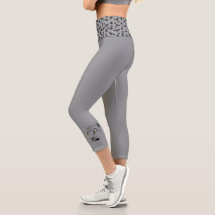 Leggings Capri Atlético felino de alta cintura-SG