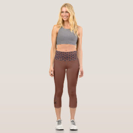 Leggings Capri Atletismo felino de alta cintura-LC