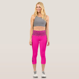 Leggings Capri Atletismo felino de alta cintura-PP
