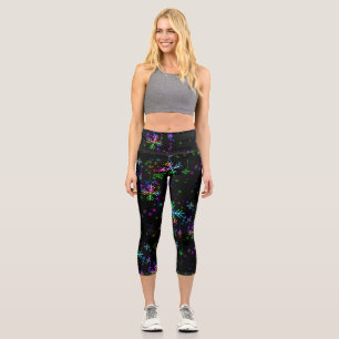 Leggings Capri Atmósfera navideña festiva y animada de SlipperyJo