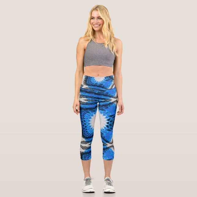 Leggings Capri Azul atómico (Anverso)