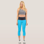 Leggings Capri Azul brillante cielo negro alto capris de yoga<br><div class="desc">Estar en estilo con el cielo azul brillante Negro Alto Waisted Yoga Capris!</div>