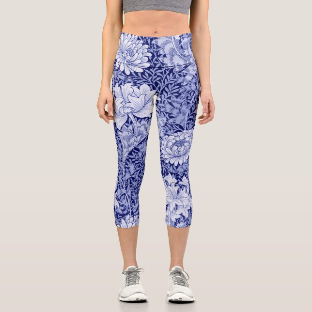 Leggings Capri Azul crisantemo, William Morris (Anverso)