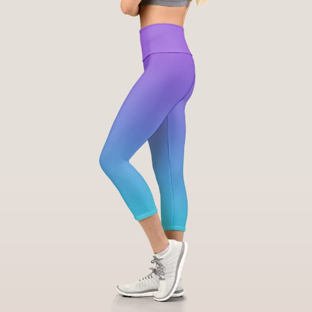 Leggings Capri Azul morado y Verde azulado (Izquierda)