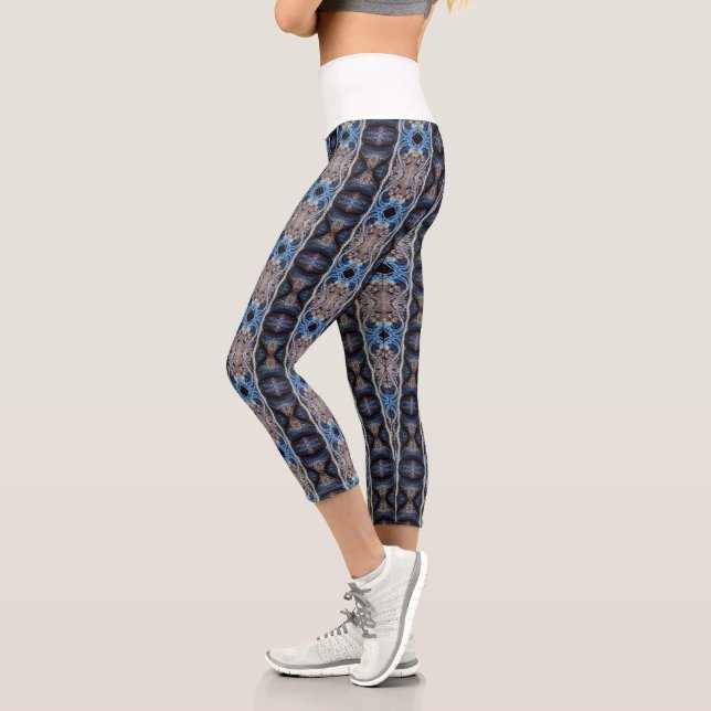 Leggings Capri azul plateado (Izquierda)