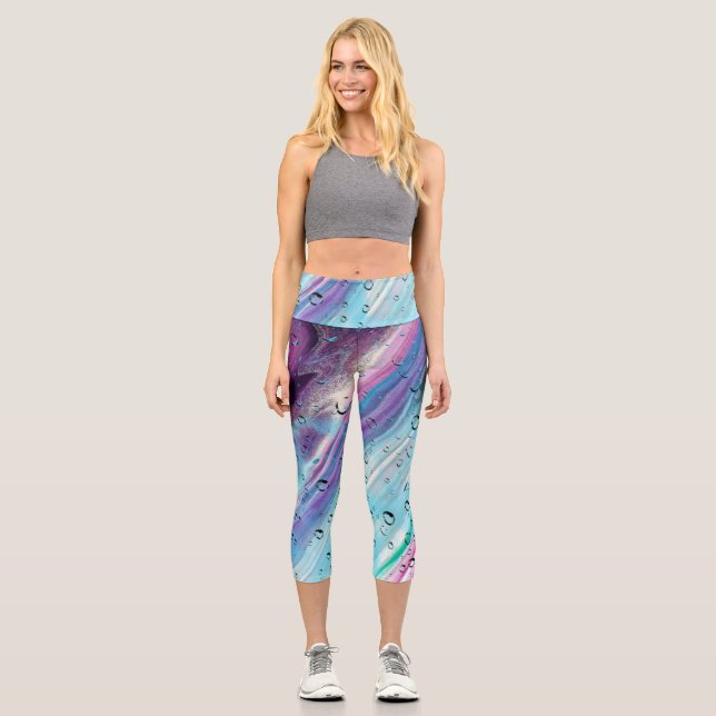 Leggings Capri Azul-Púrpura (Anverso)
