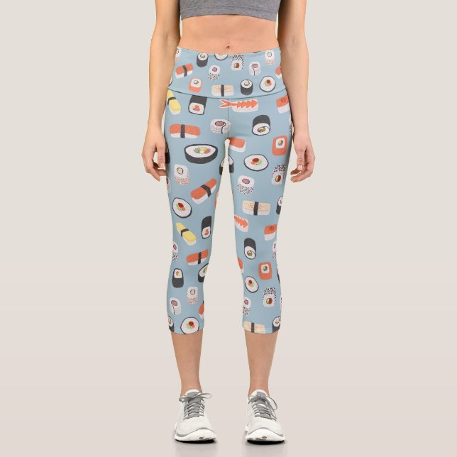 Leggings Capri Azul sushi (Anverso)