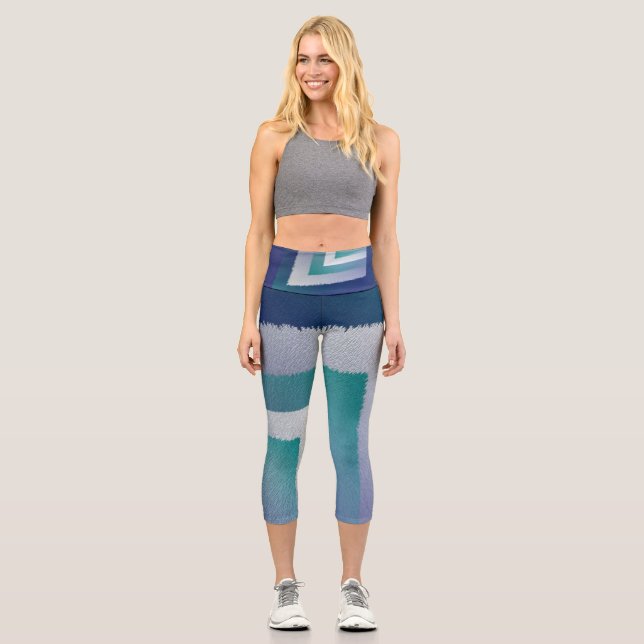 Leggings Capri azul verde grisáceo ex pastel (Anverso)