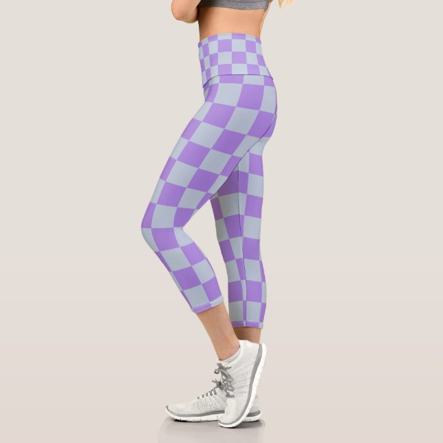 Leggings Capri Azul y lavanda suaves y bajo control (Izquierda)