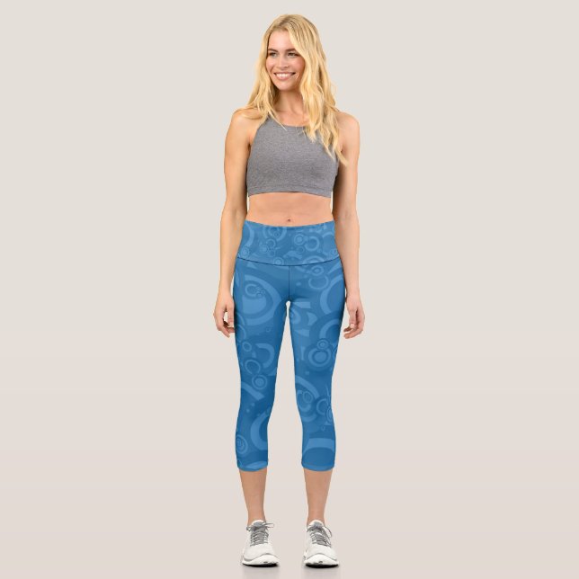 Leggings Capri Azul | Zazzle_Growshop. (Anverso)