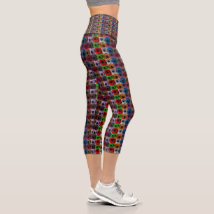 Leggings Capri Balas de fútbol arte pop,
