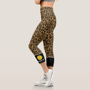 Leggings Capri Baloncesto Imprimir jungla Patrón animal Personal