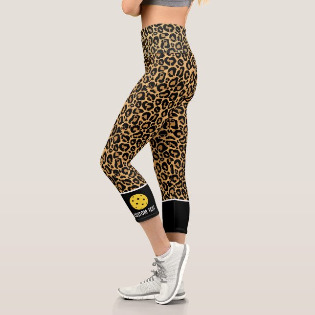Leggings Capri Baloncesto Imprimir jungla Patrón animal Personali (Izquierda)
