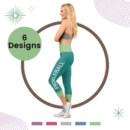 Leggings Capri Baloncesto Personalizado Mar Verde Alto Deseado